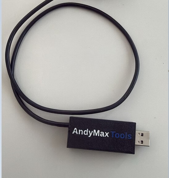 Cavo USB AndyMax Tools incluso nella confezione